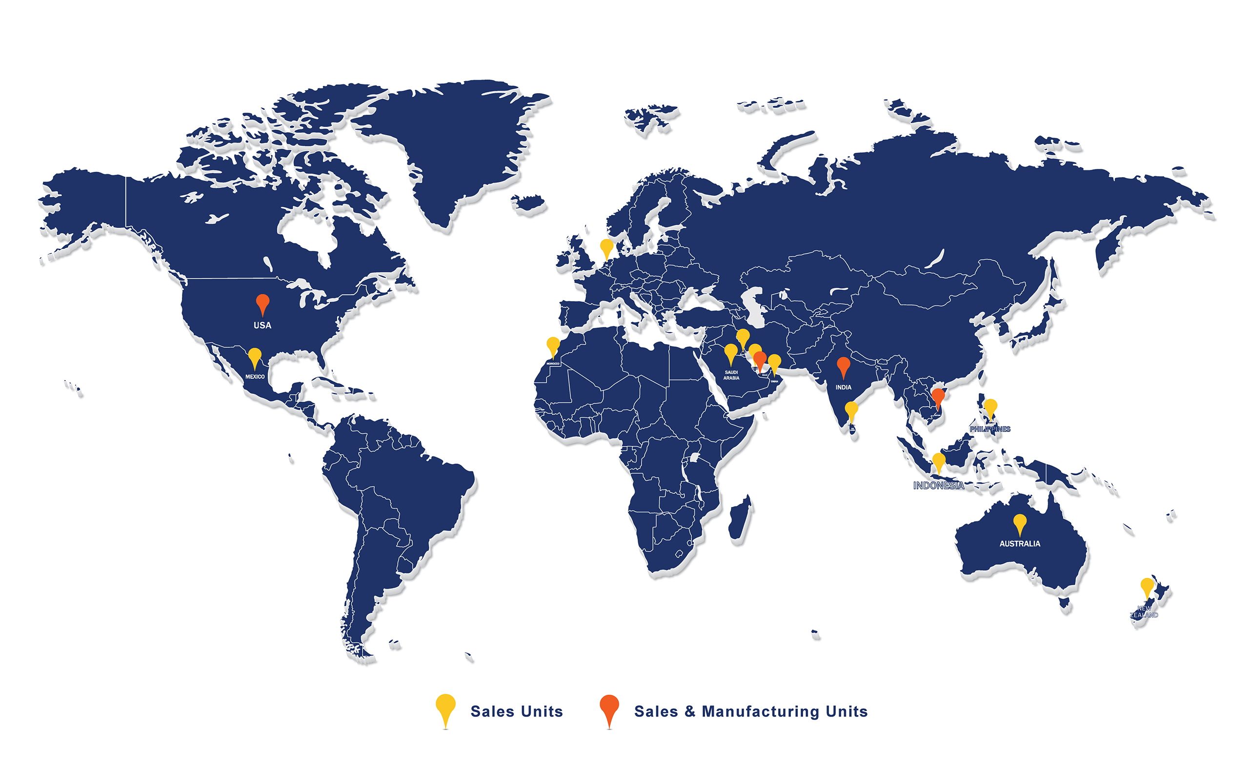 Aerofoam Global Map